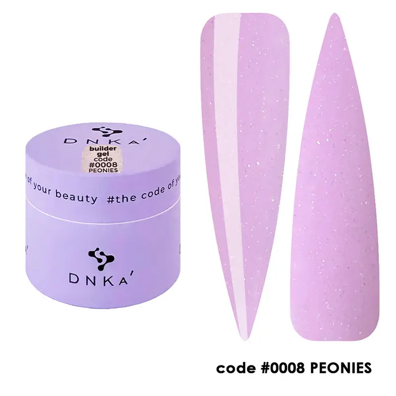 0008 DNKa' Builder Gel Peonies Shimmer Collection - 15ml