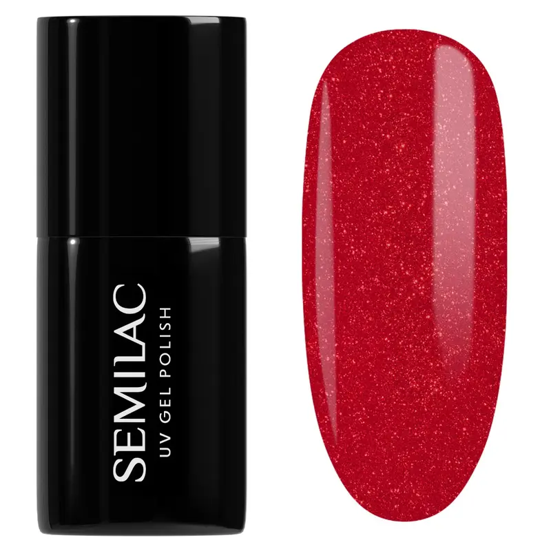 025 UV Hybrid Semilac Glitter Red 7 ml