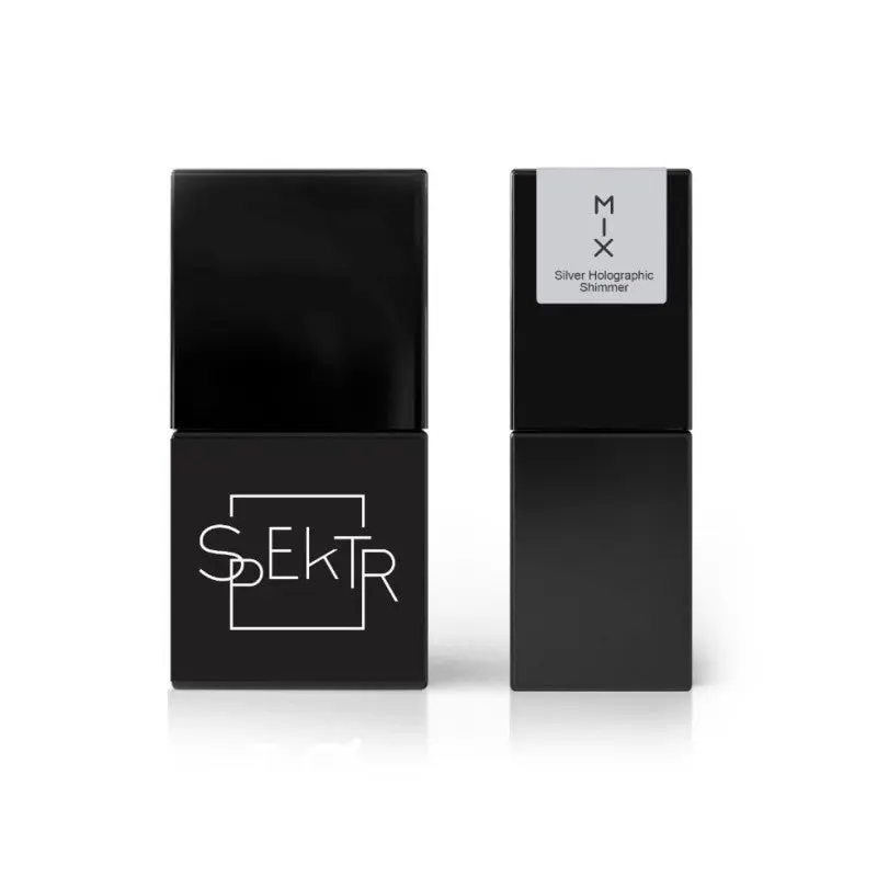 100 Silver Holographic Shimmer MIX Esmalte semipermanente 10ml - AMATIX