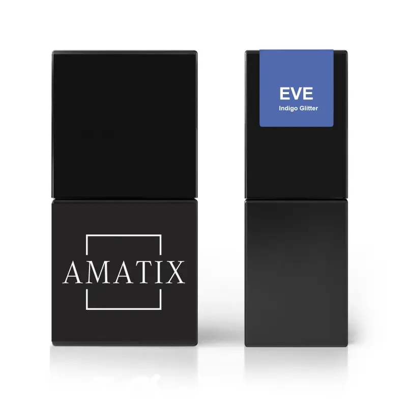 129 Indigo Glitter Esmalte semipermanente 10ml - AMATIX