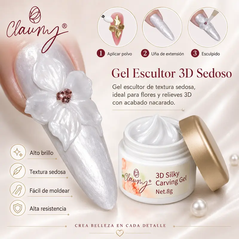 3D Carving Gel Claumy® — Silky Style | Gel de Escultura Profesional