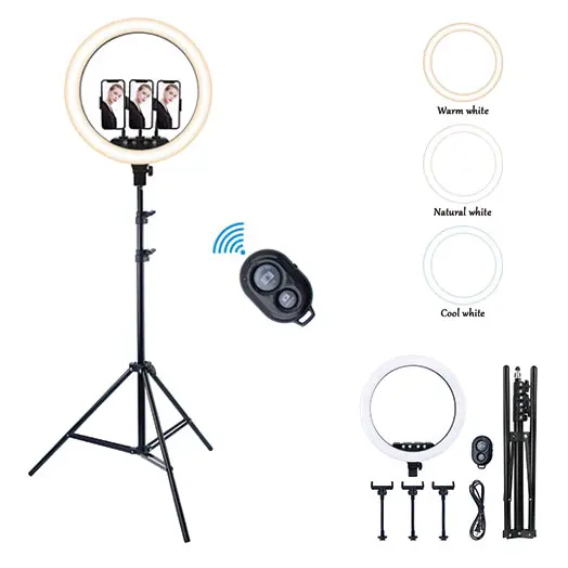 Aro de luz led 45cm con trípode - Pollié
