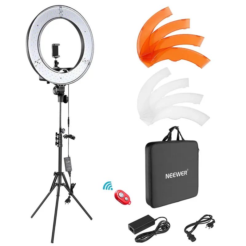 Aro de Luz LED Regulable Iluminación Kit 48cm Exterior 52W 5500K