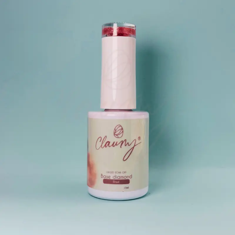 Base Diamond Rose 15 ml · Brillo rubí rosado autonivelante