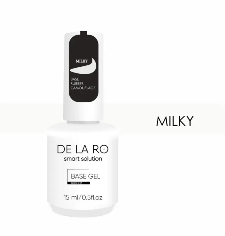 Base Rubber Camouflage Milky DE LA RO 15 ml — Base Camuflaje
