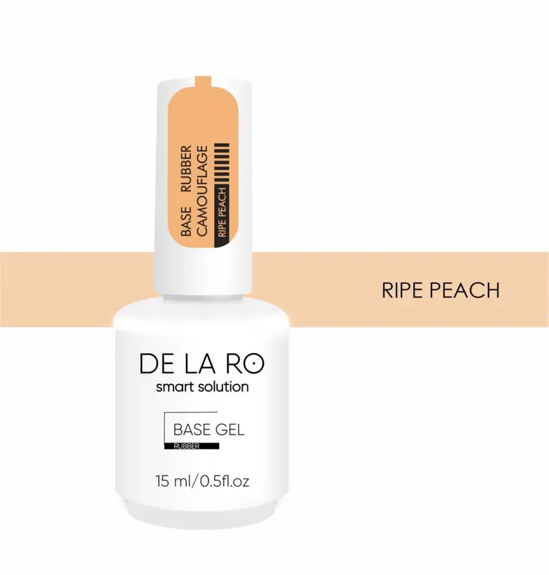 Base Rubber Camouflage Ripe Peach DE LA RO 15 ml — Base Camuflaje