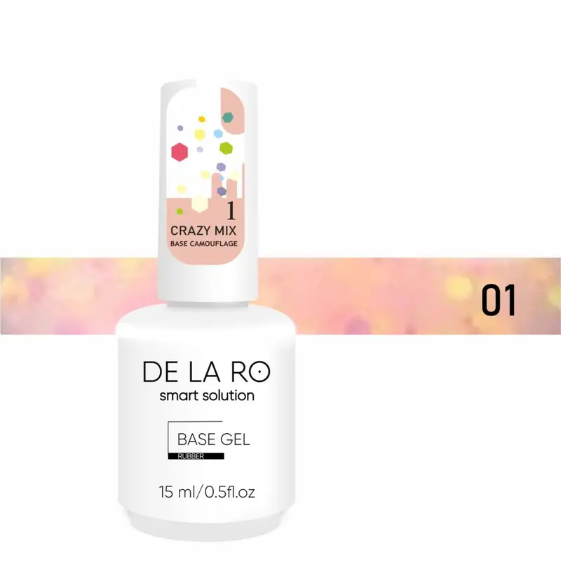 Base Rubber Crazy Mix DE LA RO 01 15 ml — Base Camuflaje