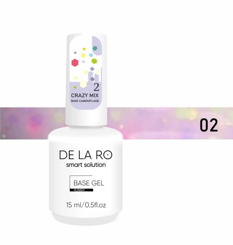 Base Rubber Crazy Mix DE LA RO 02 15 ml — Base Camuflaje