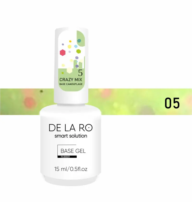 Base Rubber Crazy Mix DE LA RO 05 15 ml — Base Camuflaje