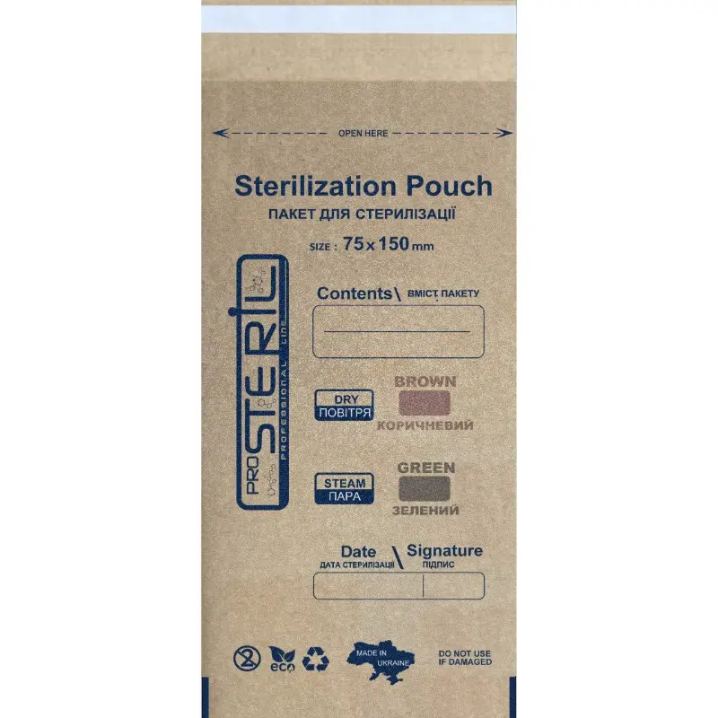 Bolsa Esterilización horno de calor seco Papel Kraft 100uds (Varias medidas) - ProSteril