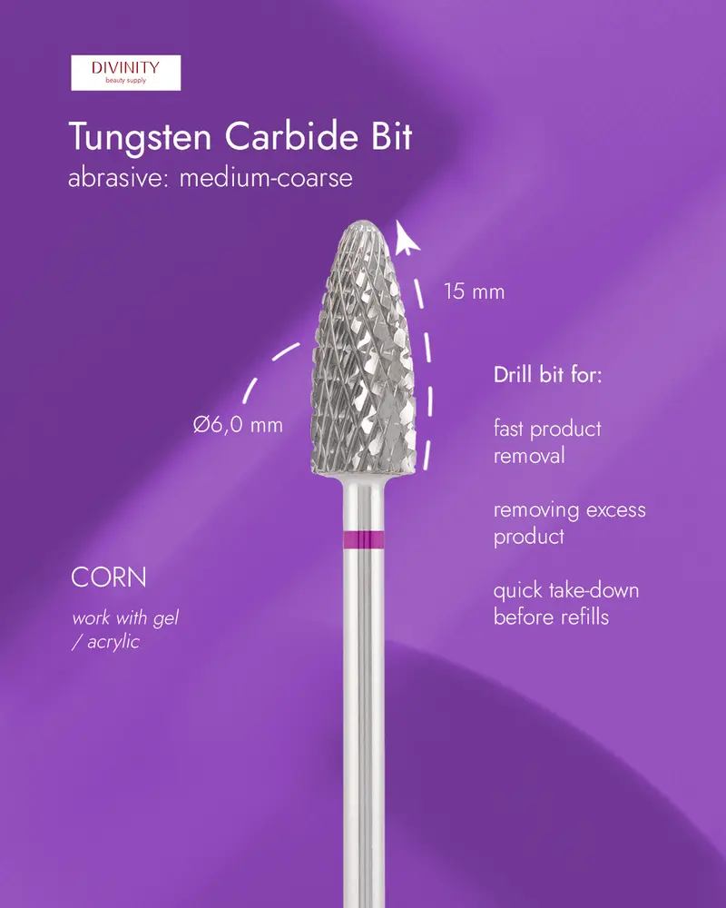 Broca Carburo de Tungsteno Maíz Violeta 6,0 mm — DIVINITY