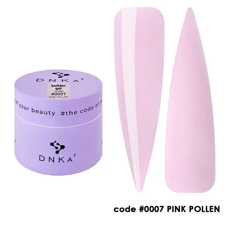 Builder Gel DNKa #0007 Pink Pollen 15 ml — Gel de Construcción