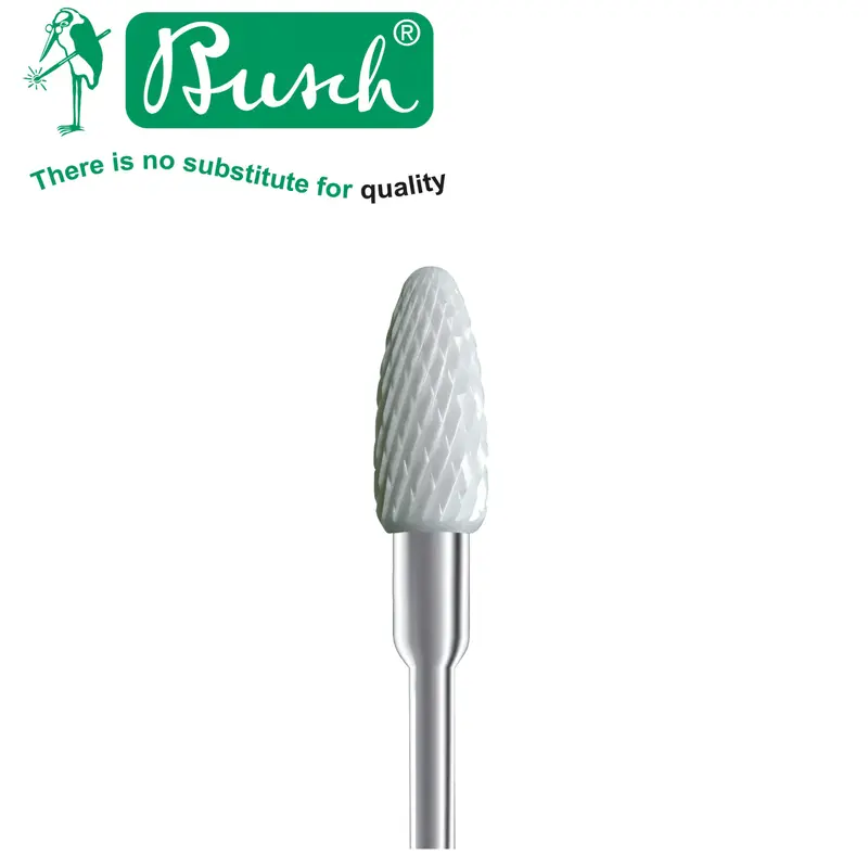 BUSCH Ceramic Nail File, Bud Shape, Medium X Cut, Ø 6.0 mm (2704501)
