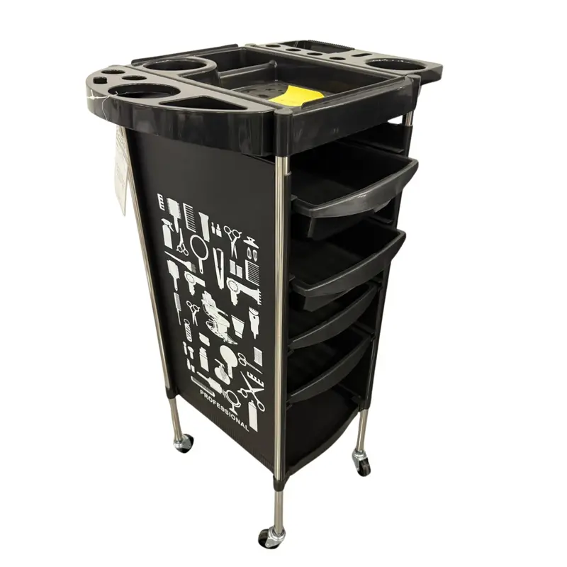 Carrito Rodante Profesional para Salón con Diseño Gráfico 92×37×53 cm