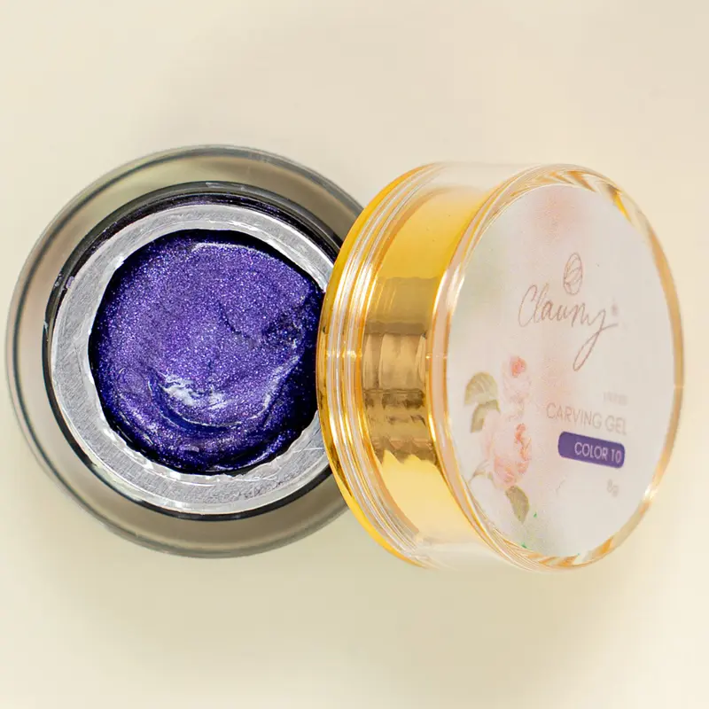 Carving Gel Claumy - Color 10 (Violeta Brillante)