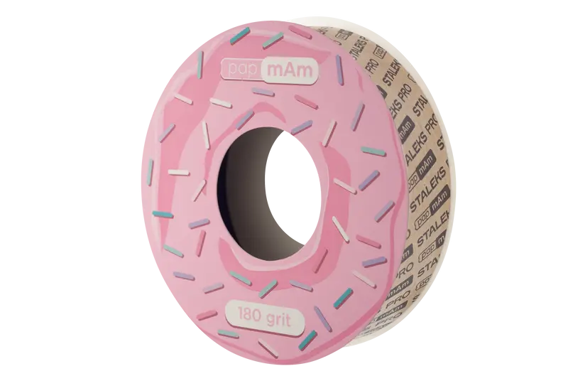 Cinta abrasiva desechable blanca PapmAm EXPERT 180 grit (sin estuche de plástico)
