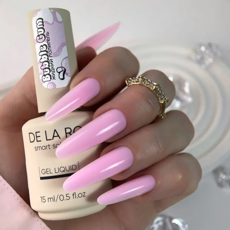 DE LA RO Polygel líquido 15 ml, Bubble Gum 07