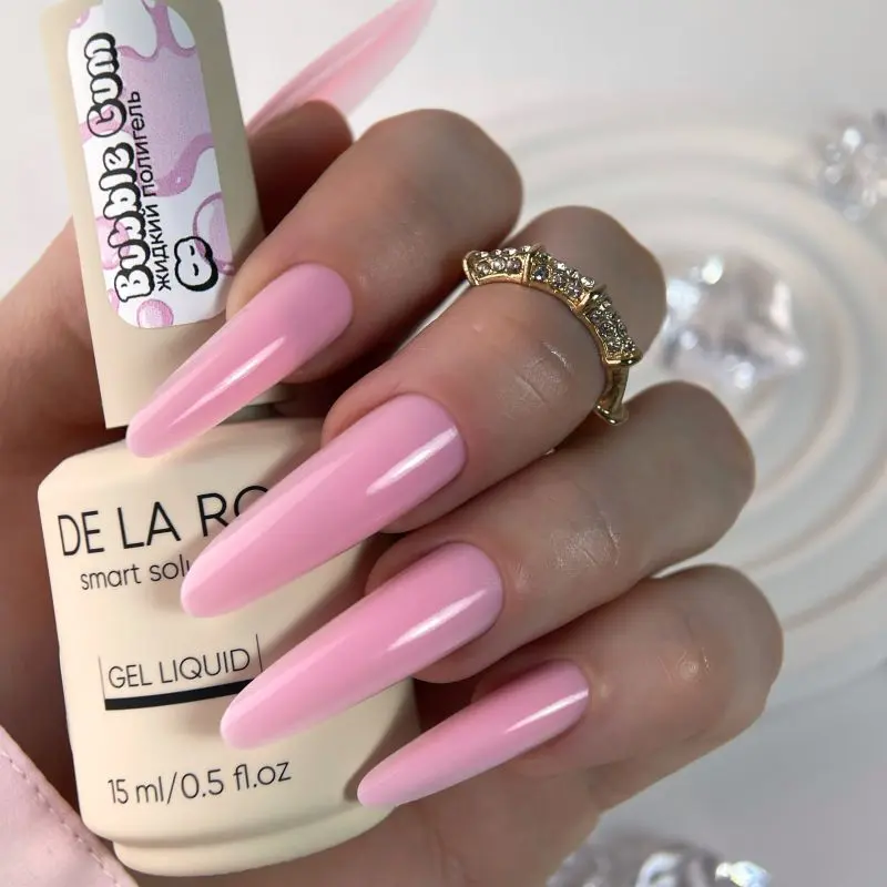 DE LA RO Polygel líquido 15 ml, Bubble Gum 08