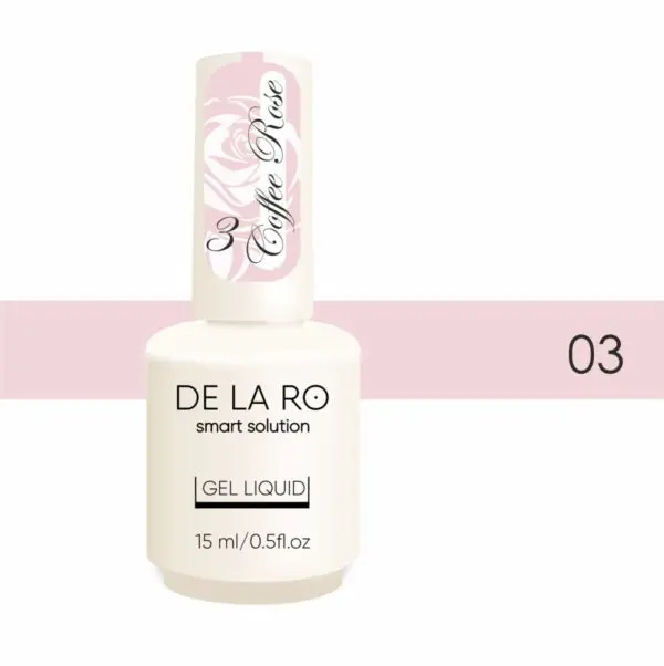DE LA RO Polygel Líquido Coffee Rose 03