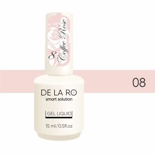 DE LA RO Polygel Líquido Coffee Rose 08
