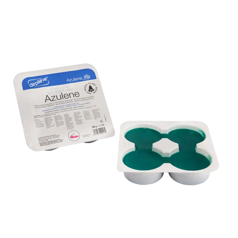 Depileve BIOWAX AZULENE in a 2x500 ml container