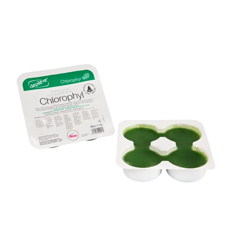 Depileve BIOWAX CHLOROPHYL in a 2x500 ml container