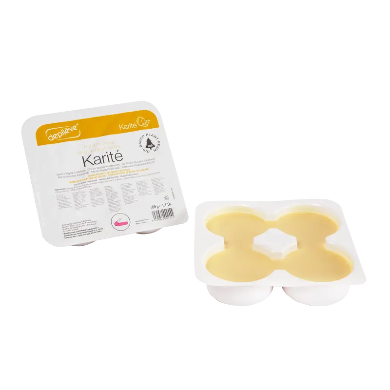 Depileve BIOWAX KARITE (SHEA BUTTER) in a 2x500 ml container