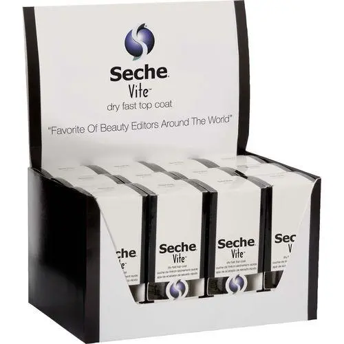 DISPLAY 12 Unid. TOP COAT SECHE VITE secado rápido 14ML