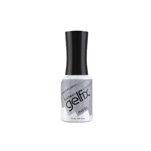 Esmalte en Gel Semipermanente Gelfix Manila con Purpurina Plateada