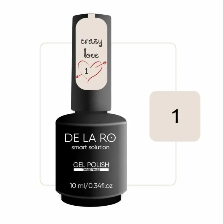 Esmalte Semipermanente Crazy Love 01 DE LA RO 10 ml — Alta Pigmentación