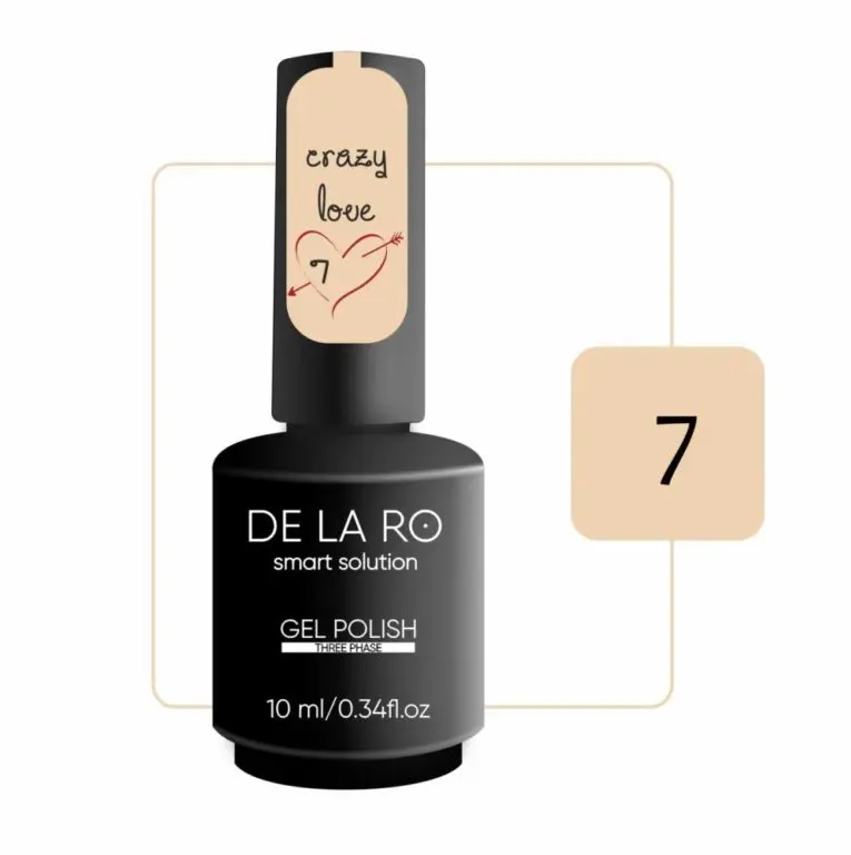 Esmalte Semipermanente Crazy Love 07 DE LA RO 10 ml — Alta Pigmentación