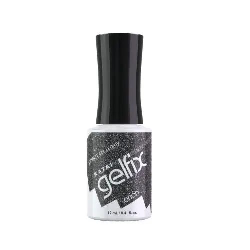 Esmalte Semipermanente Gelfix Orion Efecto Flash con Purpurina Reflectiva Negra