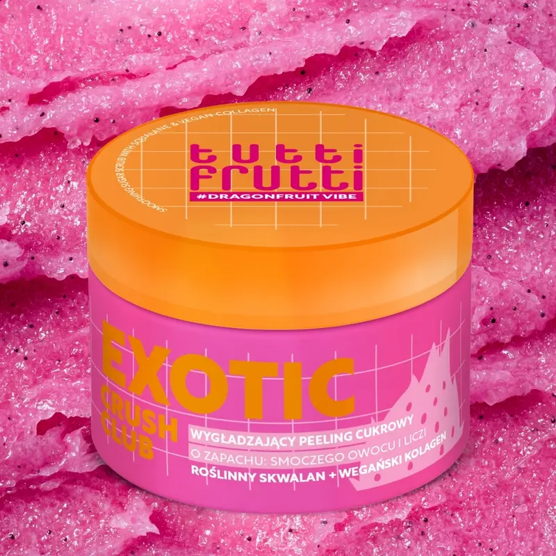 Farmona TUTTI FRUTTI DragonfruitVibe Smoothing Sugar Body Scrub with Squalane and Vegan Collagen, 300 g
