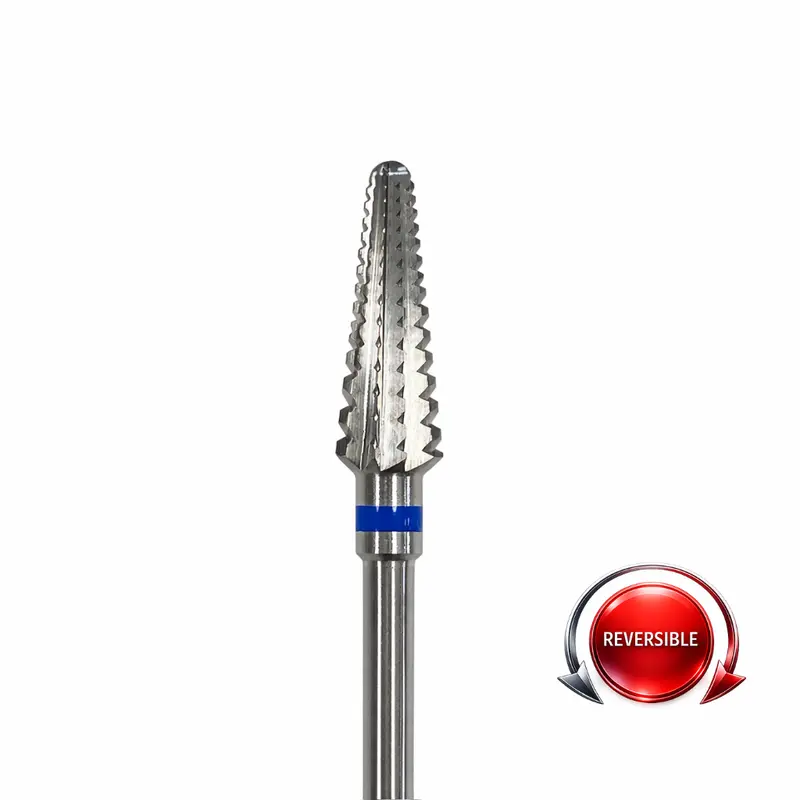 Fresa Carburo Cono Delgada Reversible Azul - AMATIX