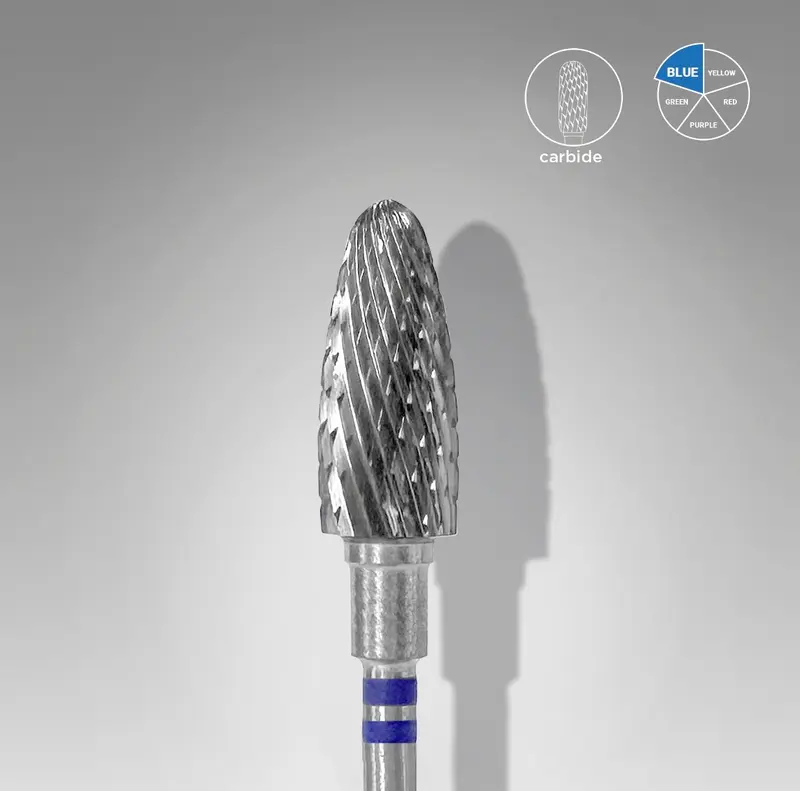 Fresa carburo maíz (para zurdos) STALEKS EXPERTFresa de metal duro tipo «maíz» para zurdos azul, diámetro 6 mm, parte de trabajo 14 mm