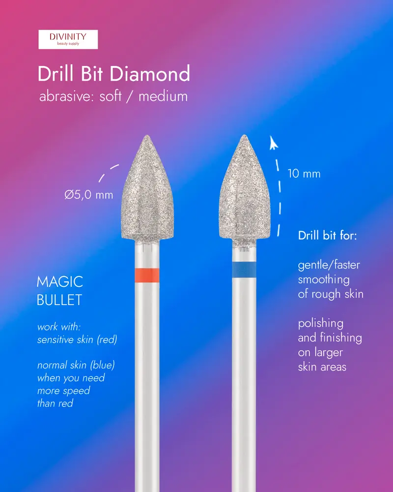 Fresa Diamante Bala Magic Bullet Roja 5,0 mm — DIVINITY