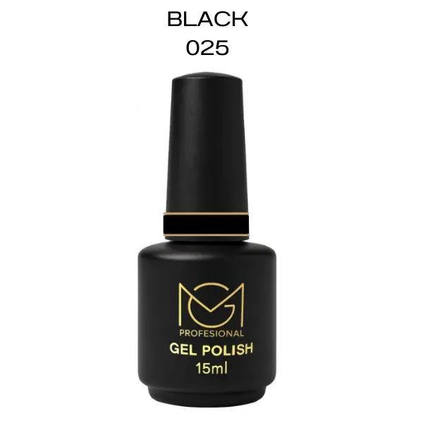 Gel Polish BLACK 025 MG Profesional – 15 ml