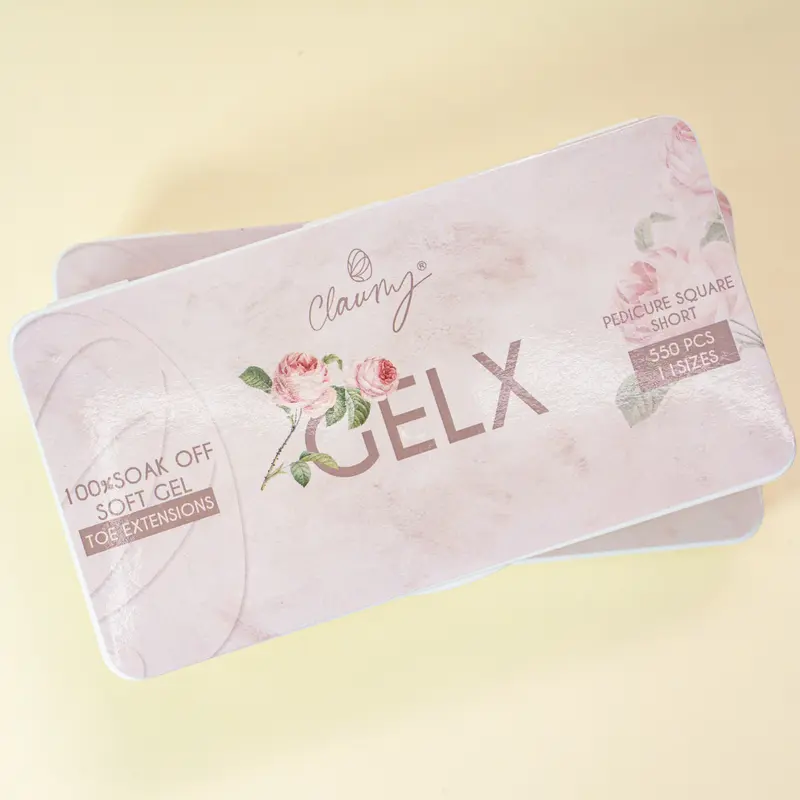 Gel X Cuadrados Cortos Pedicura Claumy