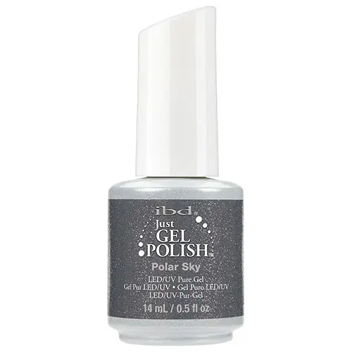 IBD Just Gel Esmalte de uñas Semipermanente Polar Sky con Purpurina Gris