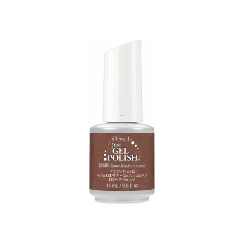 IBD Just Gel Polish Esmalte Semipermanente Came Saw Contoured Marrón con Purpurina
