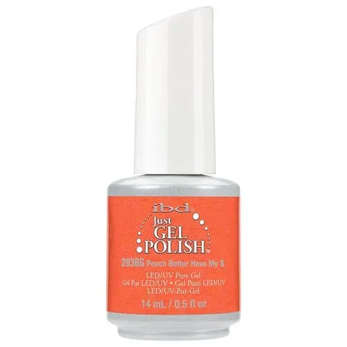 IBD Just Gel Polish Esmalte Semipermanente Peach Better Have My$ con Purpurina Naranja