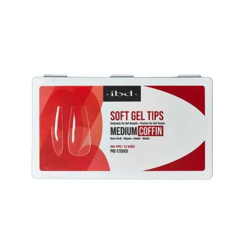 IBD SOFT GEL NAIL TIPS 504 UNIDADES - COFFIN MEDIUM