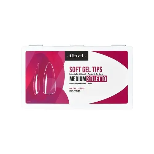 IBD SOFT GEL NAIL TIPS 504 UNIDADES - STILETTO MEDIUM