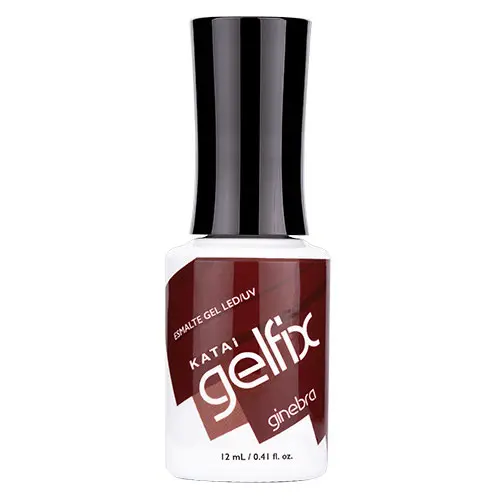 Katai Gelfix Esmalte de Uñas Semipermanente Ginebra Color Rojo - Marrón
