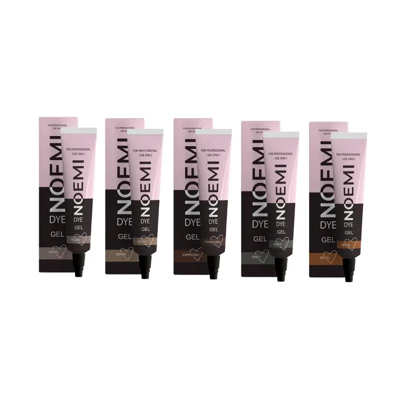 Kit 5 Tonos Tinte Líquido Híbrido para Cejas (GEL) (Nueva Fórmula) - Noemi