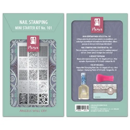 KIT INICIACIÓN STAMPING NAIL ART MINI - Nº 101 DE MOYRA