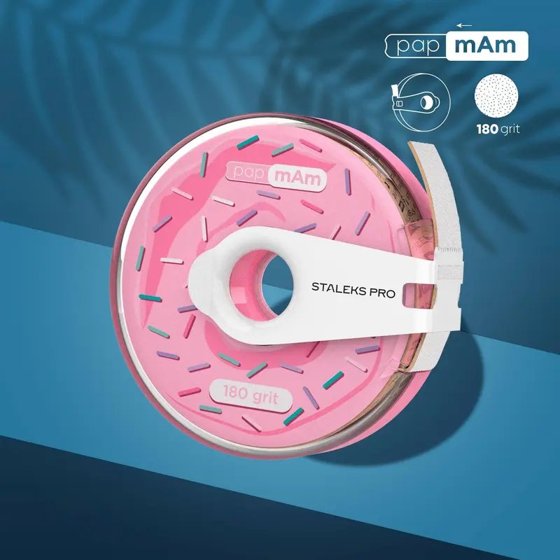 Lima donuts de uñas Bobbinail Staleks Pro Expert, grosor 180