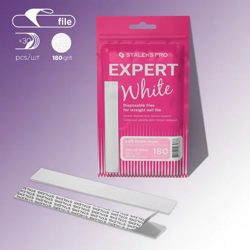 Limas adhesivas desechablesSTALEKS PRO Expert White (30 uds) 180 grit