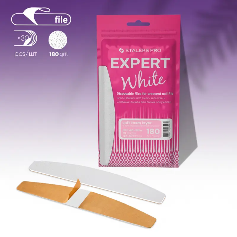 Limas desechables adhesivas media luna STALEKS PRO Expert (30 uds)
