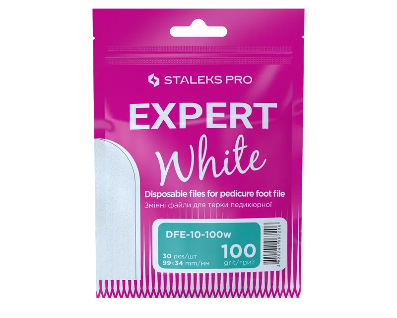 Limas desechables blancas para lima metálica de pie 100 grit EXPERT 10